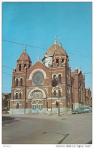 Exterior, St.Nicholas Catholic Church and Rectory,Zanesville, Ohio,40-60s