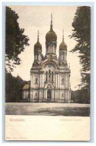 c1910 Church Scene, Wiesbaden Griech Kapelle Germany Unposted Antique Postcard