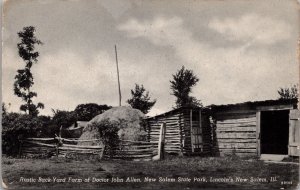 Rustic Back-Yard Farm of Doctor John Allen Lincoln's New Salem IL Postcard PC599