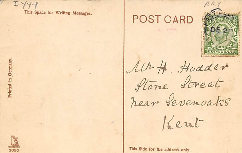 New Year Hold to Light Postal Used Unknown marking on front