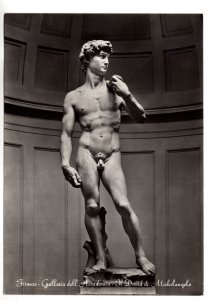 Real Photo, Sculpture, David, Michelangelo, Gallery of Florence, Italy