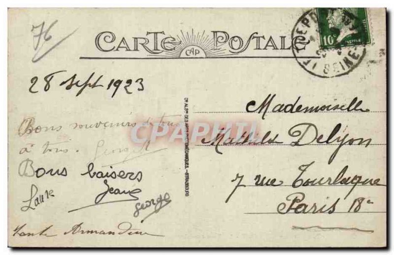 Old Postcard The swing bridge Treport