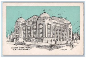 Cedar Rapids Iowa Postcard El Kahir Shrine Temple Exterior Building 1945 Vintage