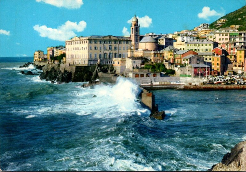 Italy Nervi Rough Sea At The Small Port