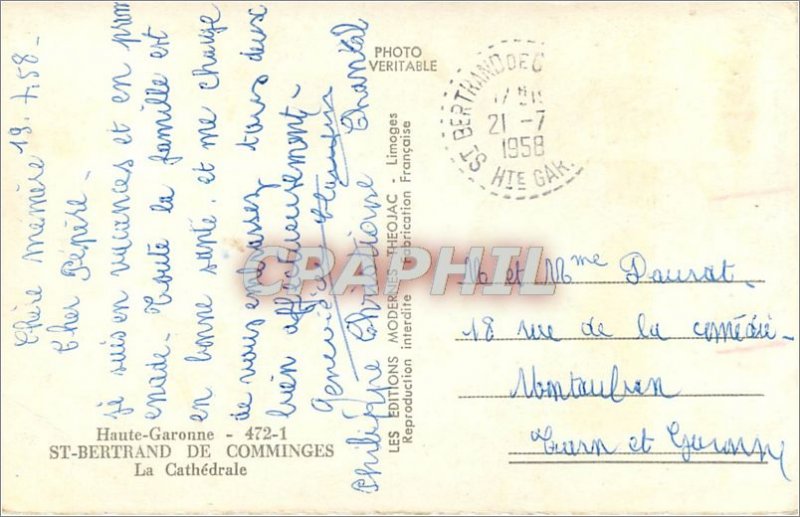 Old Postcard Haute Garonne St Bertrand de Comminges Cathedral