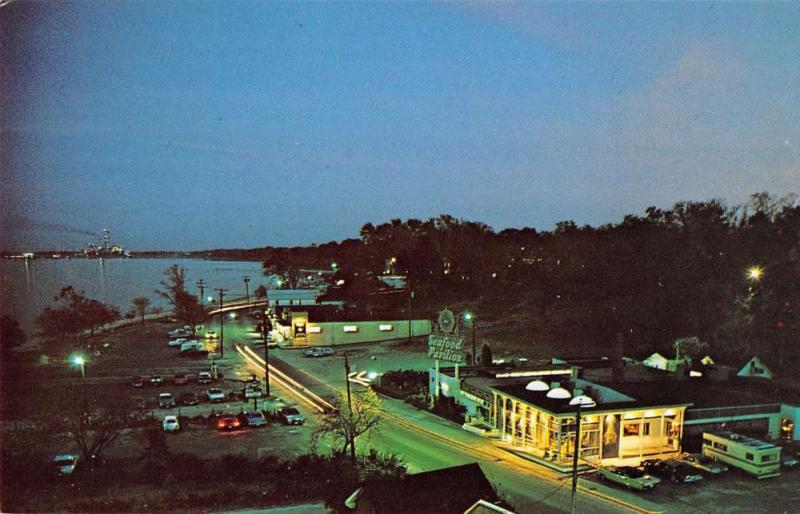 Yorktown Virginia Nicks Seafood Pavilion Birdseye View Vintage Postcard K28192