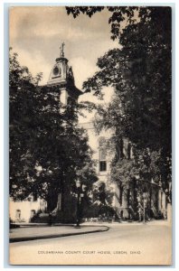 c1940 Columbiana County Court House Lisbon Ohio Artvue Vintage Antique Postcard