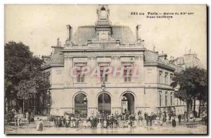 Paris Postcard Old Town Hall the 20th Place Gambetta (children)