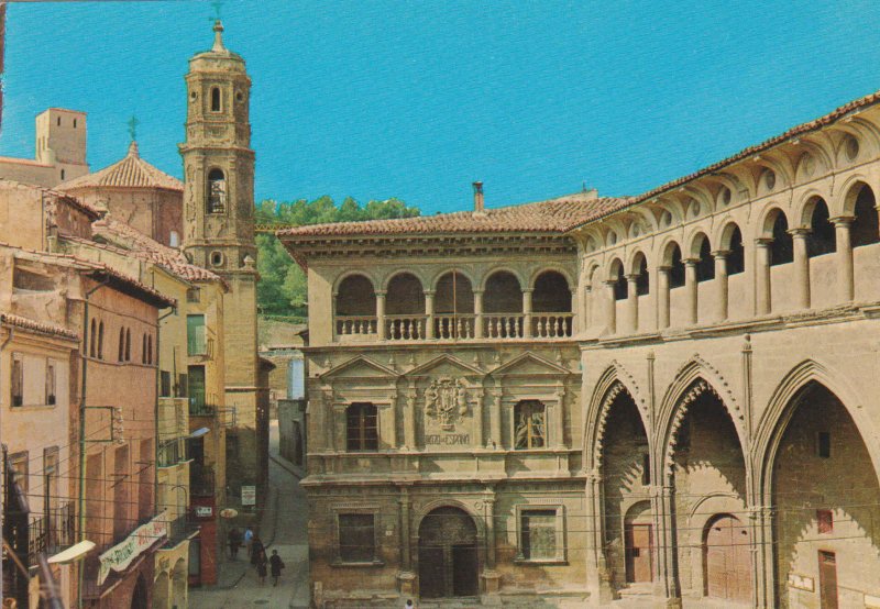 POSTAL 62864 : Alcañiz. Palacio Municipal y Lonja. España