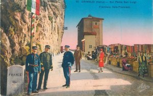 Lot of 15 postcards Italian-French border officer & scenic Grimaldi-Ventimiglia 