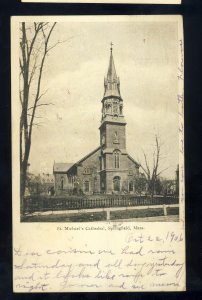 Springfield, Massachusetts/Mass/MA  Postcard, St Michael's Cathedral, 1906!