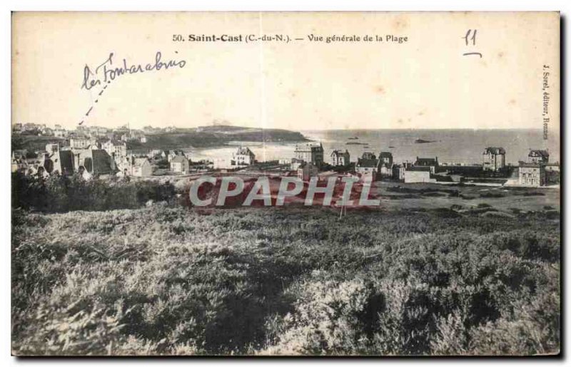 Postcard Old Saint Cast General view of the Beach