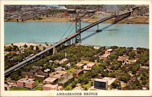 Canada Ontario Windsor The Ambassador Bridge To Detroit
