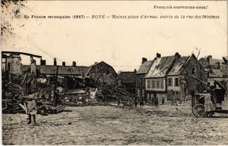 CPA ROYE Ruines Place d'Armes - Entree de la Rue des Minimes (1292563)