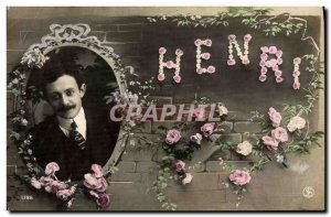 Old Postcard Fancy Henri Surname