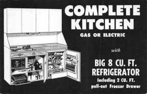 Los Angeles CA Complete Kitchen Unit w/ Refrigerator and Freezer Drawer Postcard