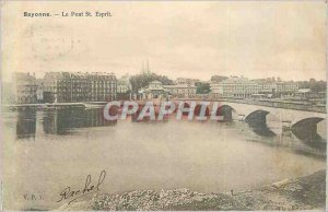 Old Postcard Bayonne the Pont St Esprit (1900 card)