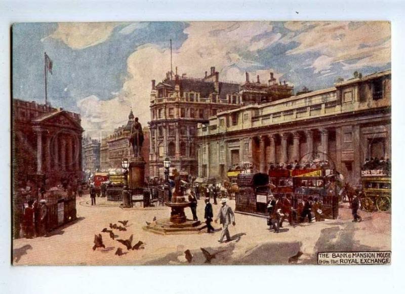 233548 London BANK Mansion House ROYAL EXCHANGE Vintage PC