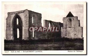 Postcard Old IThe Re St Laurent Lapree Ruins of the abbey