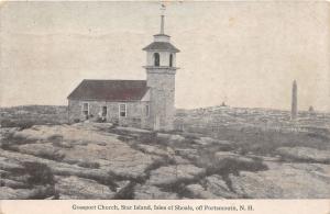 Portsmouth New Hampshire~Gossport Church on Star Island~Isles of Shoals~1920 Pc