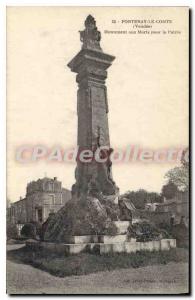 Old Postcard Fontenay le Comte (Vendee) War Memorial for the Fatherland