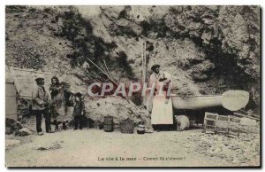 Old Postcard Life At Sea As They & # S 39Aiment Female Folklore The Boat Fish...