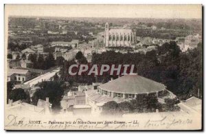 Old Postcard Niort Panarama took Notre Dame to Saint Etienne