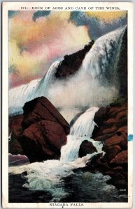 1929 Rock of Ages and Cave of the Winds Niagara Falls New York Posted Postcard