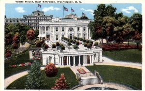 Washington D.C. - The East Entrance to the White House - in the 1920s