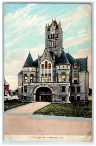 1908 Court House Building Exterior Roadside Greenfield Iowa IA Posted Postcard