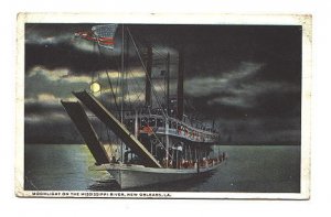 Paddle Boat Mississippi River, Moonlight New Orleans, Louisiana