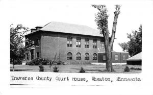 Wheaton Minnesota Traverse Court House Real Photo Antique Postcard K55511