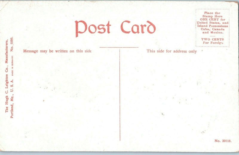 Summit House and Tower on Greylock Mountain Massachusetts Postcard 1907