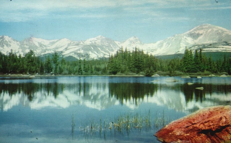 Vintage Postcard 1967 Red Rocks Lake Near Estes Park In The Rocky Mountains CO