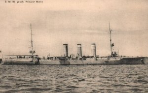 WWI Germany Imperial Navy Cruiser SMS Mainz Lost 1910s