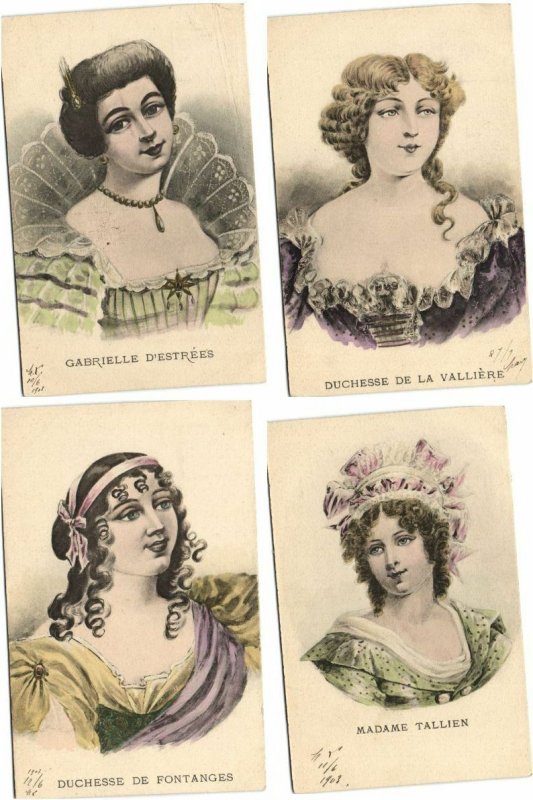 MODE, FASHION, Incl. PALAIS DU CUSTOME 43 Vintage Postcards pre-1920 (L4448)