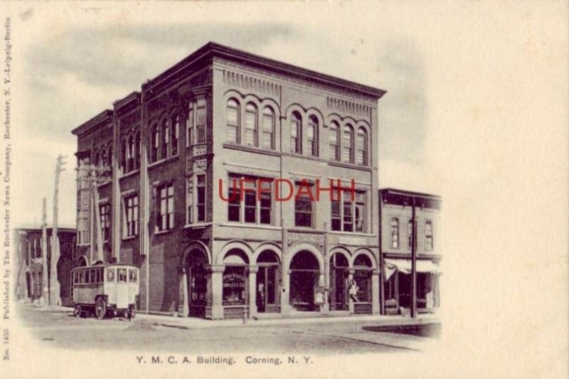 pre-1907 Y.M.C.A. BUILDING, CORNING, NY.