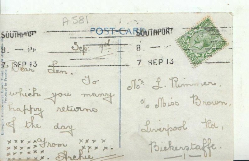 Greetings Postcard - Happy Returns showing Children - Ref 11137A