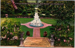 Postcard GARDEN SCENE Camden South Carolina SC AM2457