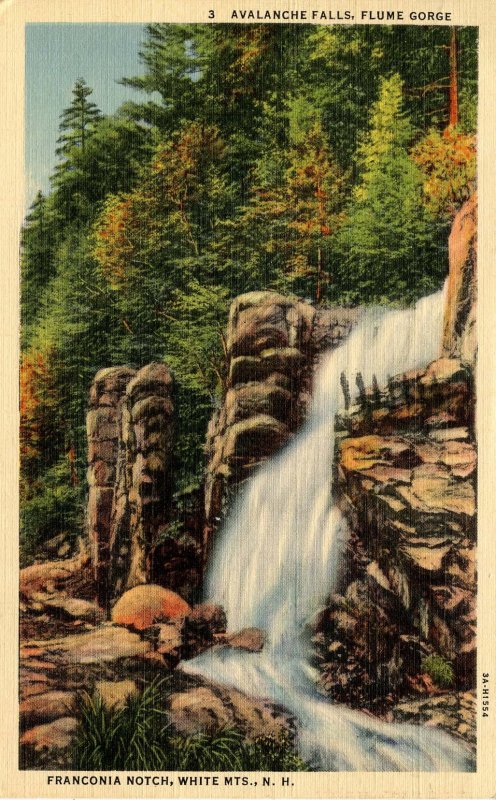 NH - Franconia Notch. The Flume, Avalanche Falls