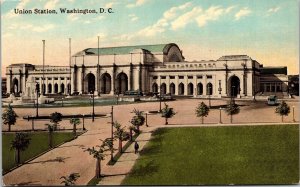 Union Station Washington DC Railway Station Building Overlook DB Postcard 