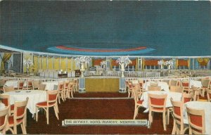 Atop Hotel Peabody linen Memphis Tennessee Linen Kropp Postcard 21-824