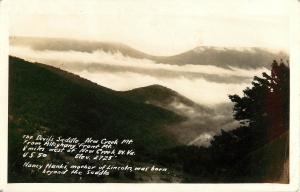 RPPC Postcard; Devils Saddle, New Creek Mt. WV US Hwy 50 Nancy Hanks born nearby