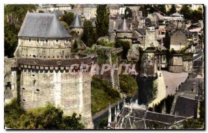 Old Postcard Fougeres Chateau Porte Notre Dame and Moat