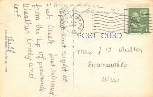 Submarine Chaser SC 432 Boat Canal Bridge Sturgeon Bay Wisconsin 1946 postcard