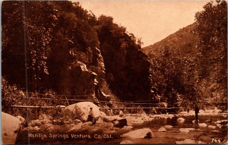 Postcard Matilija Springs in Ojai, Ventura County, California