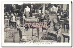 Old Postcard french Artists Eco Fair 1912 a corner rest room installed by the...