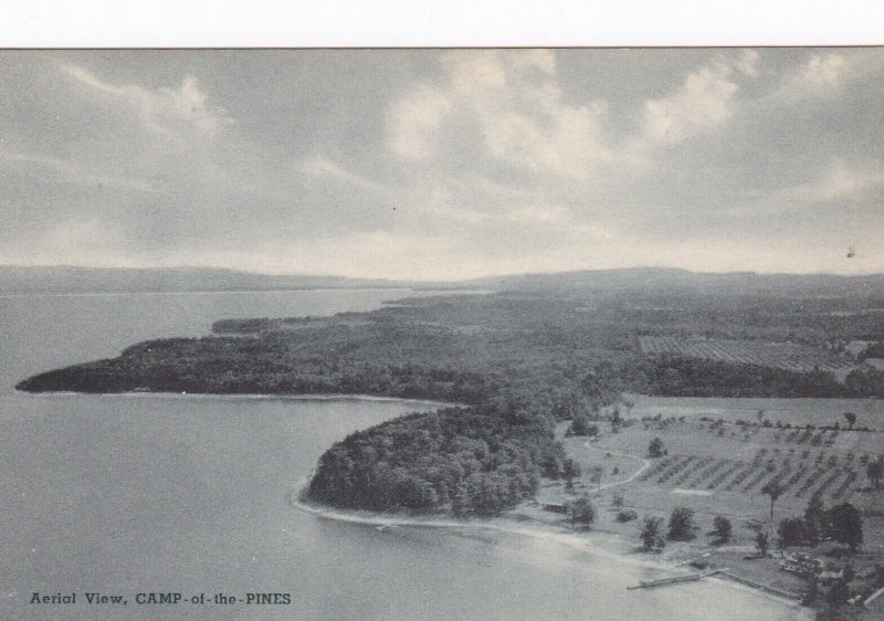 New York Camp Of The Pines Aerial View Albertype