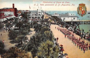 St Augustine Florida Ponce de Leon Parade Vintage Postcard AA22042