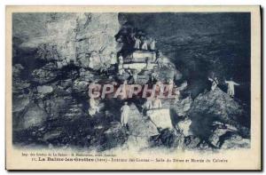 Old Postcard La Balme Les Caves Interior dome of the hall Caves and Montee Ca...